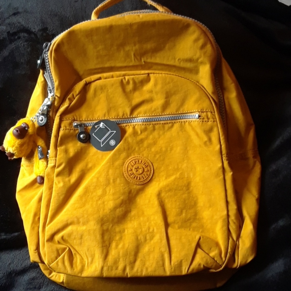Nwt yellow kipling backpack w cushioned space for